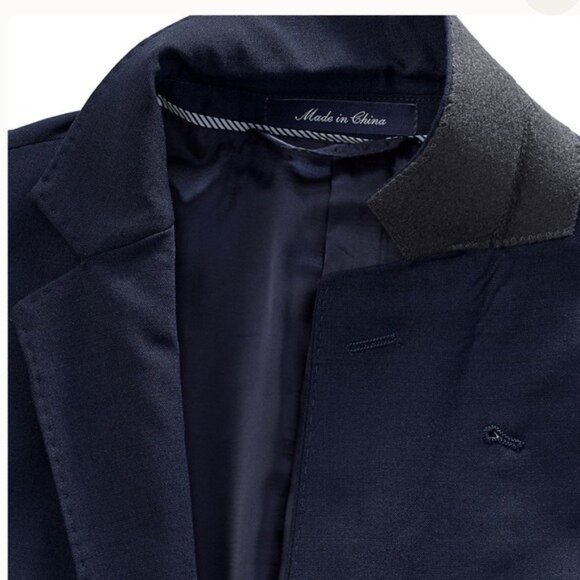 Lands end Suit 2 piece True Navy Blazer 46 T - Picture 9 of 10